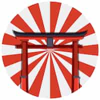 Vetor grátis vetor de portão japonês torii