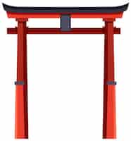 Vetor grátis vetor de portão japonês torii