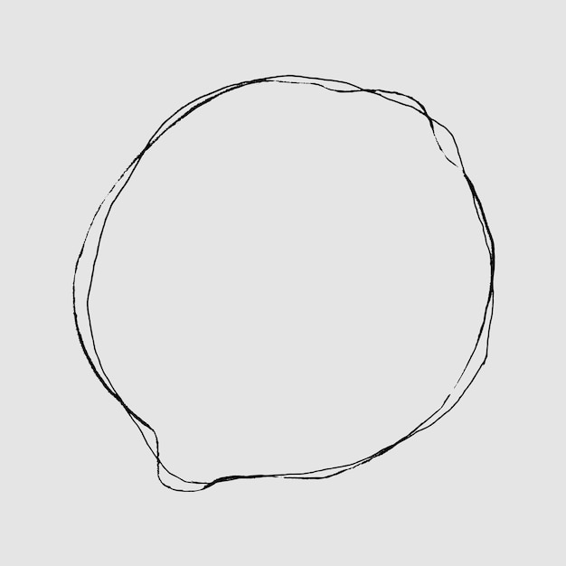 Vetor grátis vetor de quadro de círculo de esboço de linha