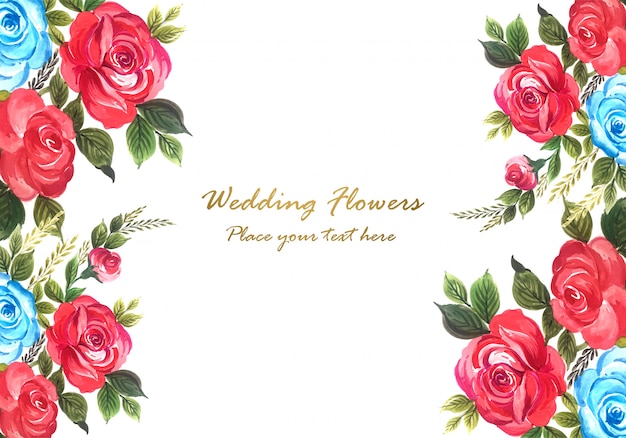 Vetor grátis vetor de quadro floral decorativo lindo aniversário de casamento