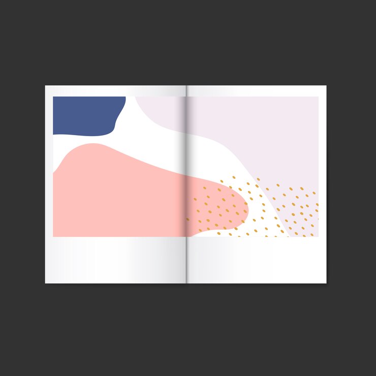 Vetor grátis vetor de revista de design colorido memphis