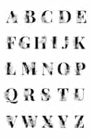 Vetor grátis vetor de script de tipografia floral alfabeto