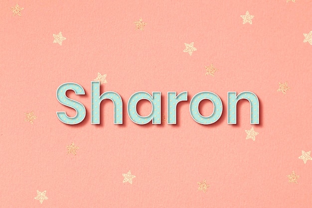 Vetor grátis vetor de tipografia de arte de palavra de script sharon
