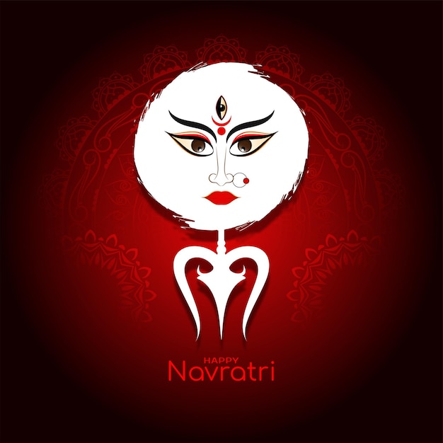 Vetor grátis vetor elegante fundo vermelho festival happy navratri tradicional