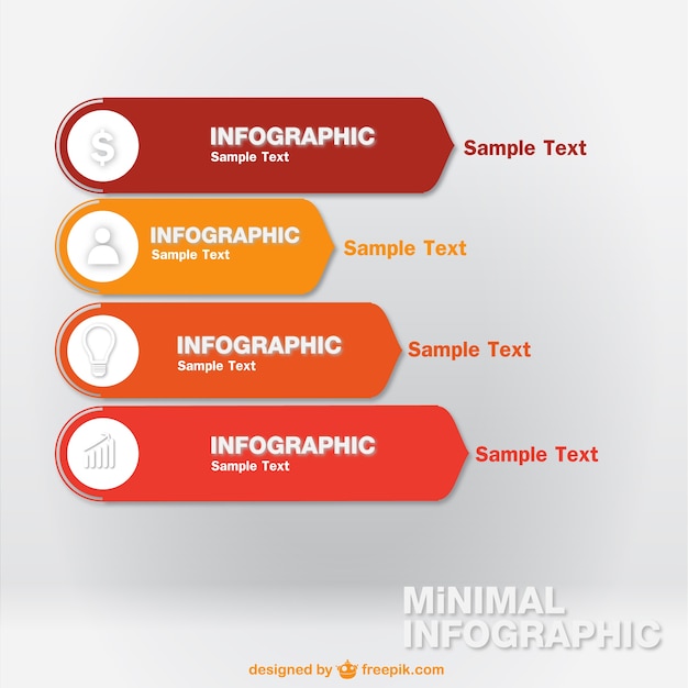 Vetor grátis vetor infográfico etiquetas simples livre