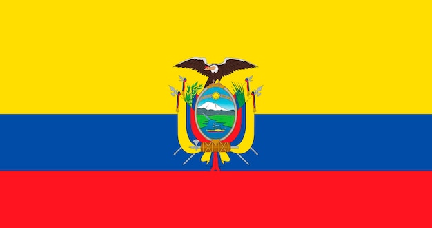 vetor padrão de bandeira equatoriana