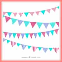 Vetor grátis vetor vintage bunting