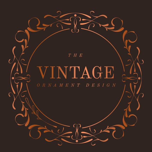 Vintage bronze art nouveau distintivo vector