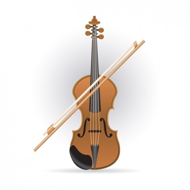 Vetor grátis violino e curva ícone