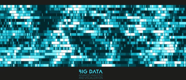 Visualização colorida de big data. Infográfico futurista. Desenho estético da informação.