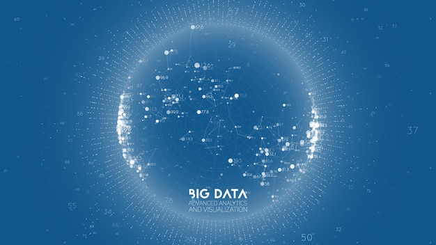 Visualização de big data. Infográfico futurista. Design estético da informação