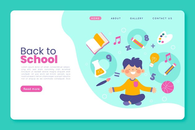 Voltar ao tema da página de destino da escola