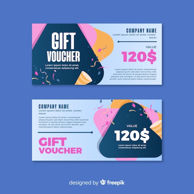 Vetor grátis voucher de oferta de triângulos