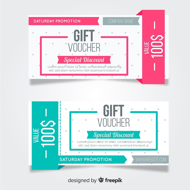 Vetor grátis voucher de presente