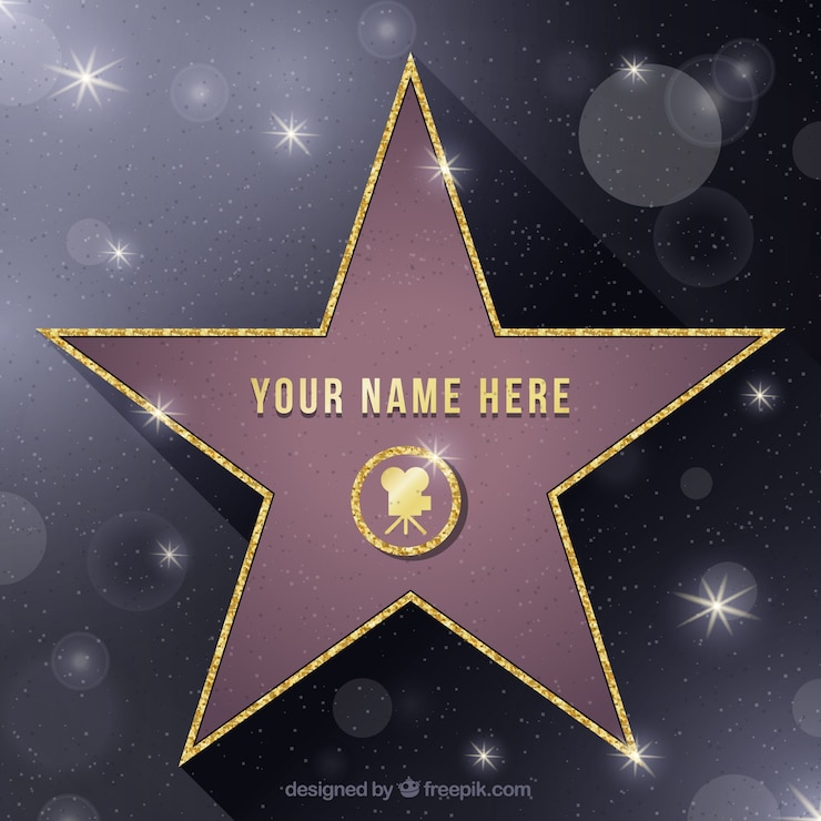 Vetor grátis walk of fame star background