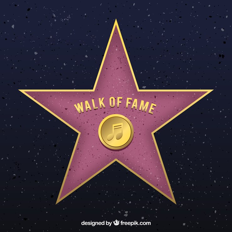 Vetor grátis walk of fame star background