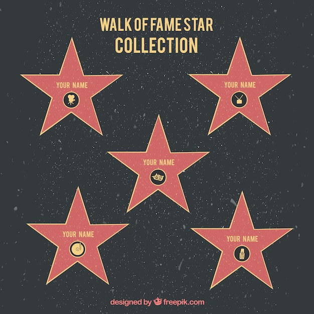 Vetor grátis walk of fame star background