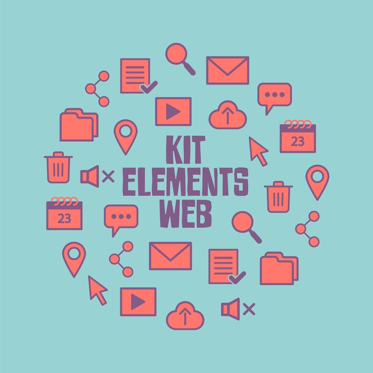 Vetor grátis web elements collection