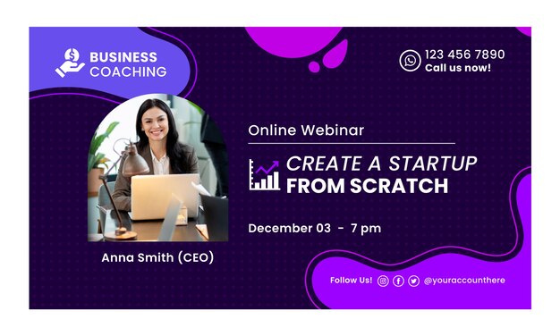 Webinar de oficina de negócios desenhados à mão