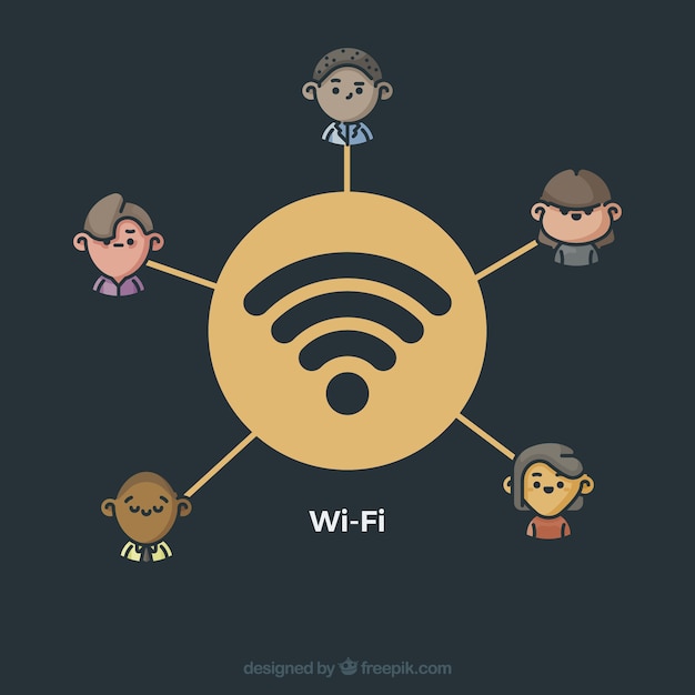 Wifi design de fundo