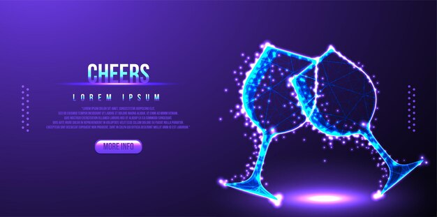 Vetor grátis wireframe de vidro low poly