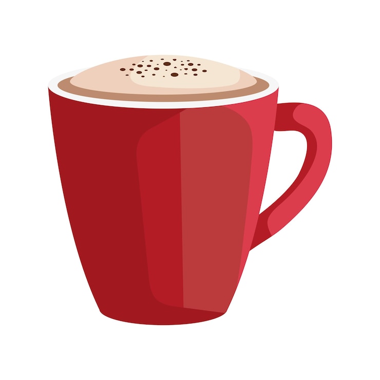 Vetor grátis xícara de café com creme
