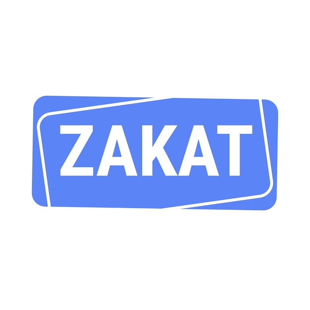 Zakat explicou banner de texto explicativo de vetor azul com informações sobre doações para caridade durante o ramadã