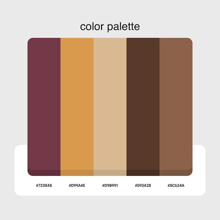 Vetor 091030 hex inspiração tema de cor colorful brown beige skin café cornel