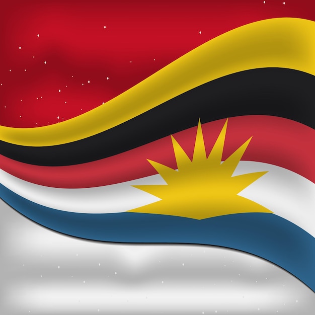 1 de novembro design de bandeira do dia da independência de antígua e barbuda