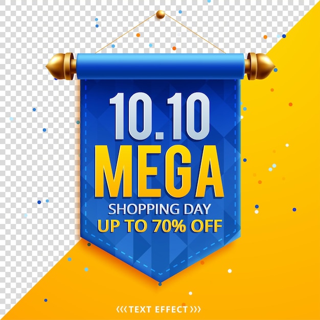 10.10 banner de venda do dia de compras online