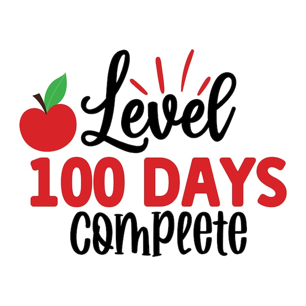 Vetor 100 dias de escola svg design