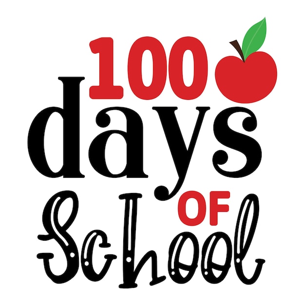 Vetor 100 dias de escola svg design