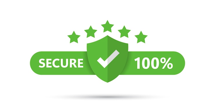 Vetor 100 ícone seguro em estilo plano ilustração vetorial de garantia de privacidade em fundo isolado sinais de risco de segurança conceito de negócio
