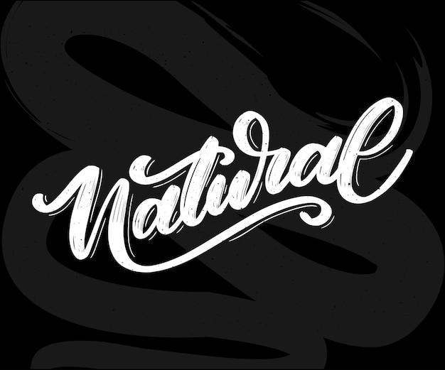 100 Natural Vector Lettering Stamp Ilustração slogan caligrafia