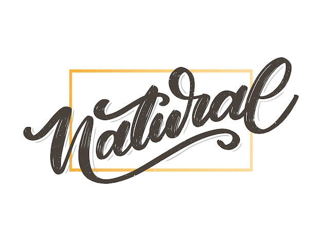 100 natural vector lettering stamp ilustração slogan caligrafia