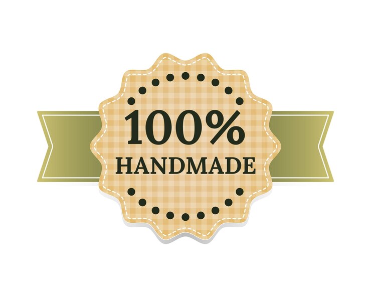 Vetor 100 sinal de ícone de etiqueta de produto artesanal adesivo para produtos orgânicos distintivo de comida orgânica ilustração vetorial