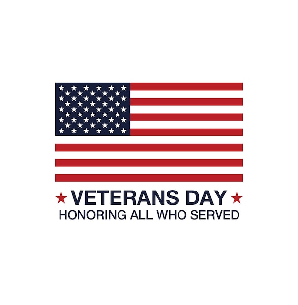 11 de novembro. ilustração em vetor de dia dos veteranos americanos, com bandeira. dia nacional. eua