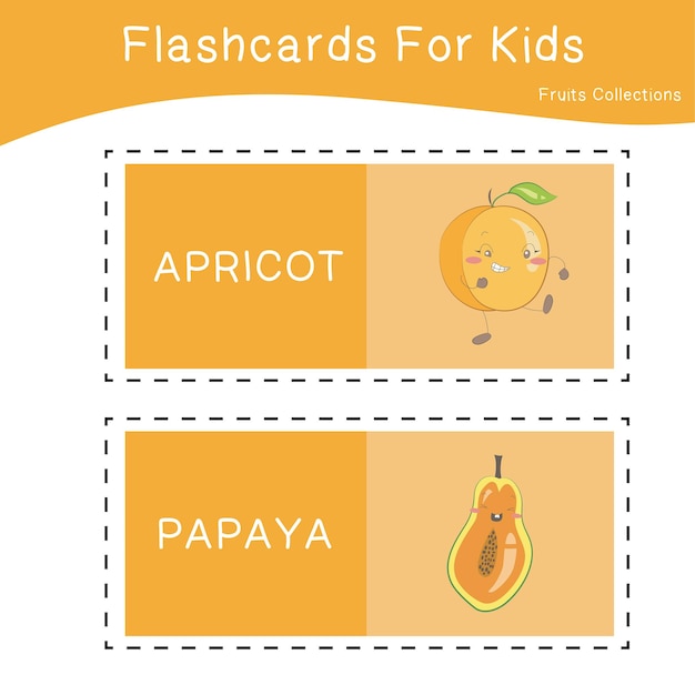 134 flashcards de frutas