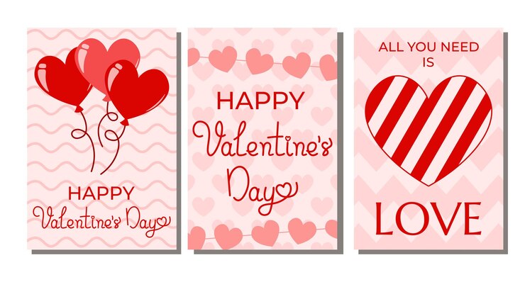 Vetor 14 de fevereiro banners ou cartões postais, ilustração vetorial de amor de dia dos namorados em estilo plano