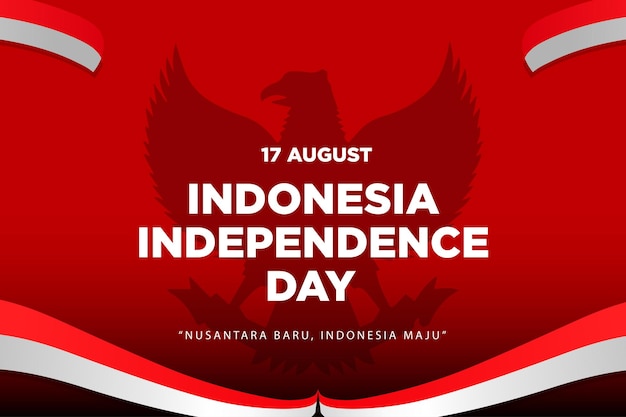 17 de agosto Dia da Independência da Indonésia Paisagem Template Design Background
