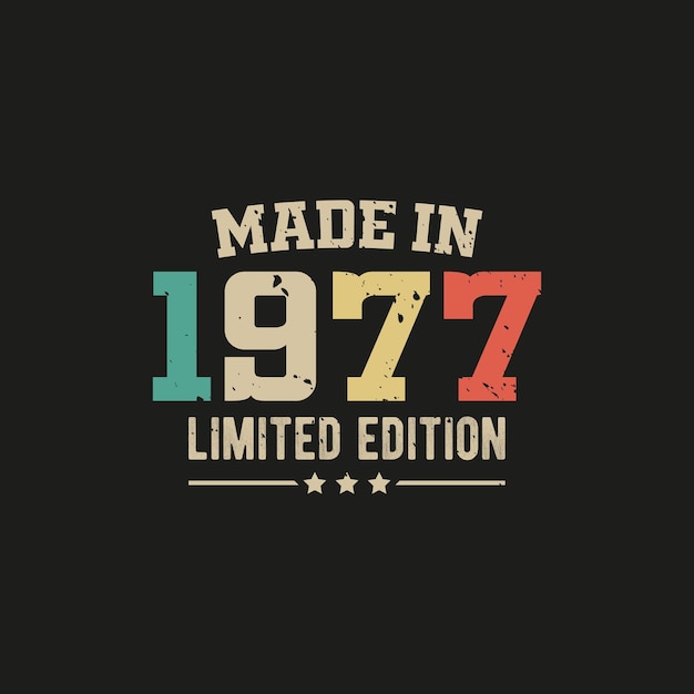 1977 - edição limitada de camisetas