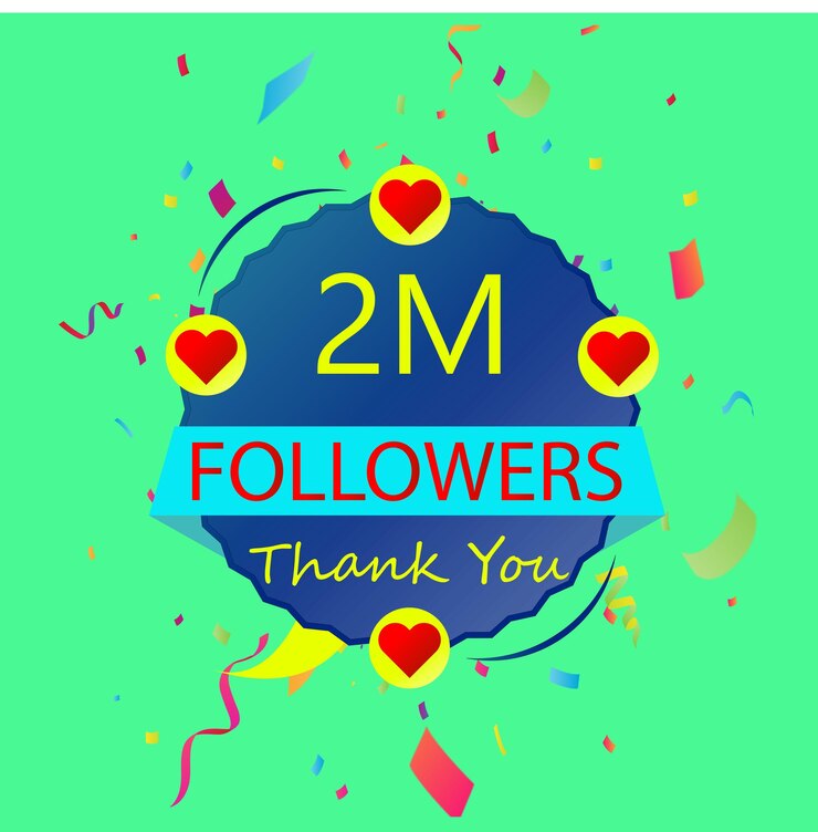 Vetor 2 milhões de seguidores
