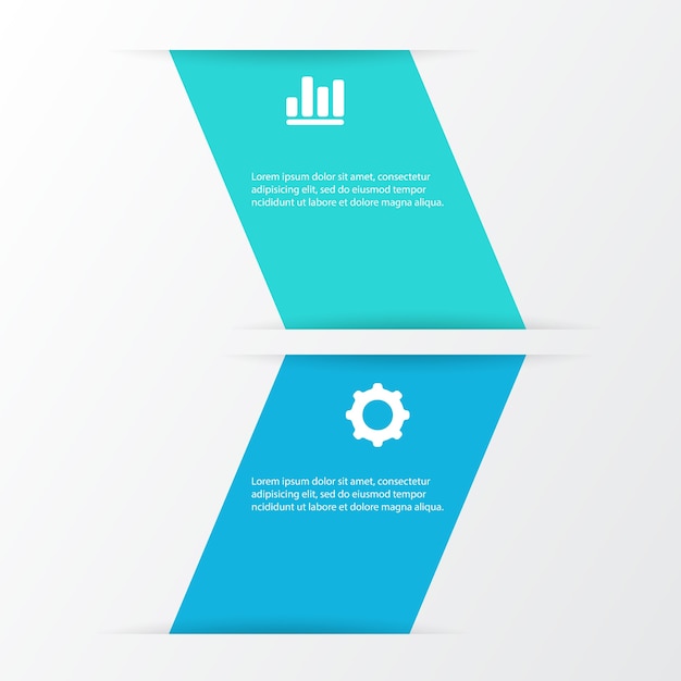 2 opções de infográficos com ícone