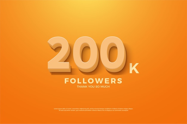200k seguidores com design simples.
