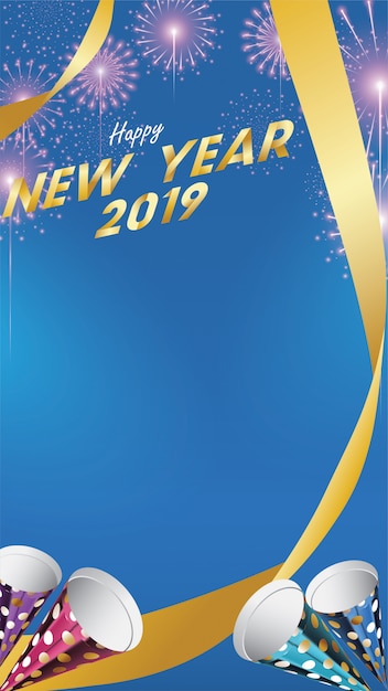 2019 feliz ano novo fundo