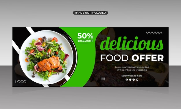 2022 capa do facebook e design de banner para restaurante