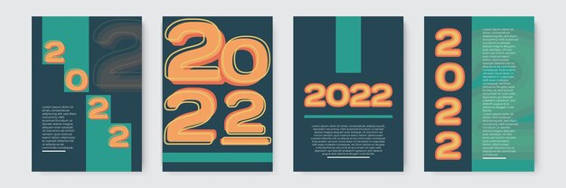 2022 template design Tipografia forte Colorido e fácil de lembrar Design para apresentação de marca ...