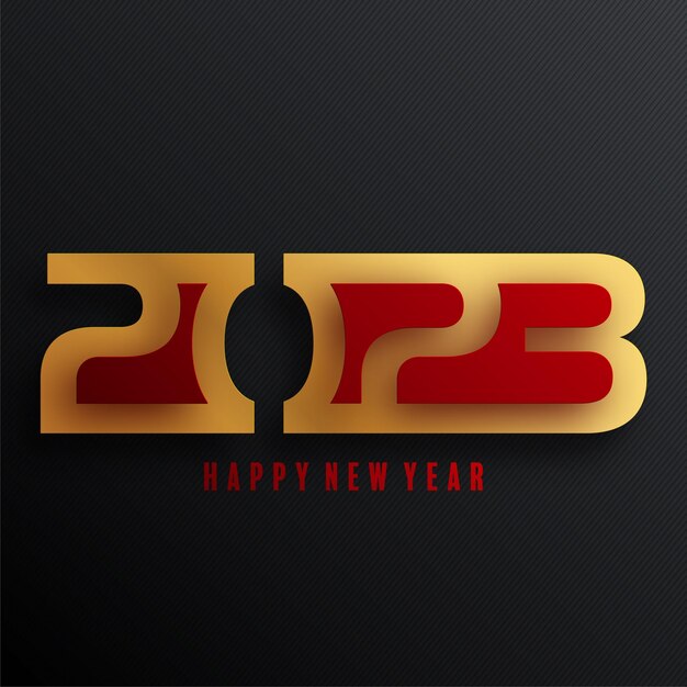 2023 feliz ano novo design para cartões de felicitações ou para capa de banner de marca