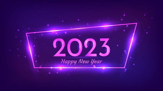 2023 feliz ano novo fundo neon