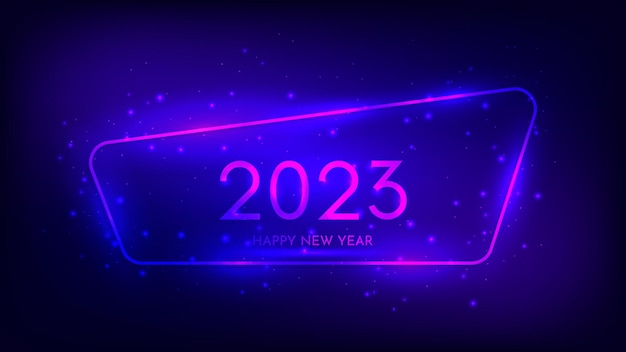 2023 feliz ano novo fundo neon